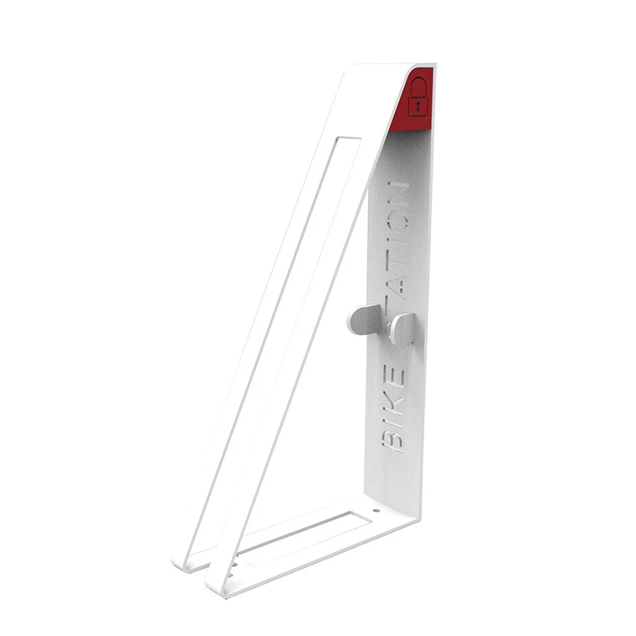 Custom Logo Steel Red Triangle Metal L Bike Stand Cycling Rack For Bike