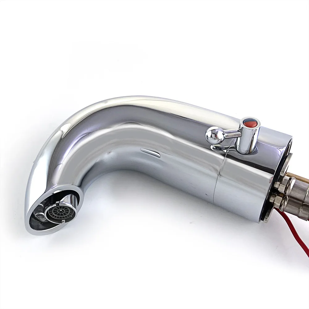 Temperature Regulation Brass Smart Automatic Touchless Bathroom Sense Water Faucets with Motion Sensor Basin Faucet