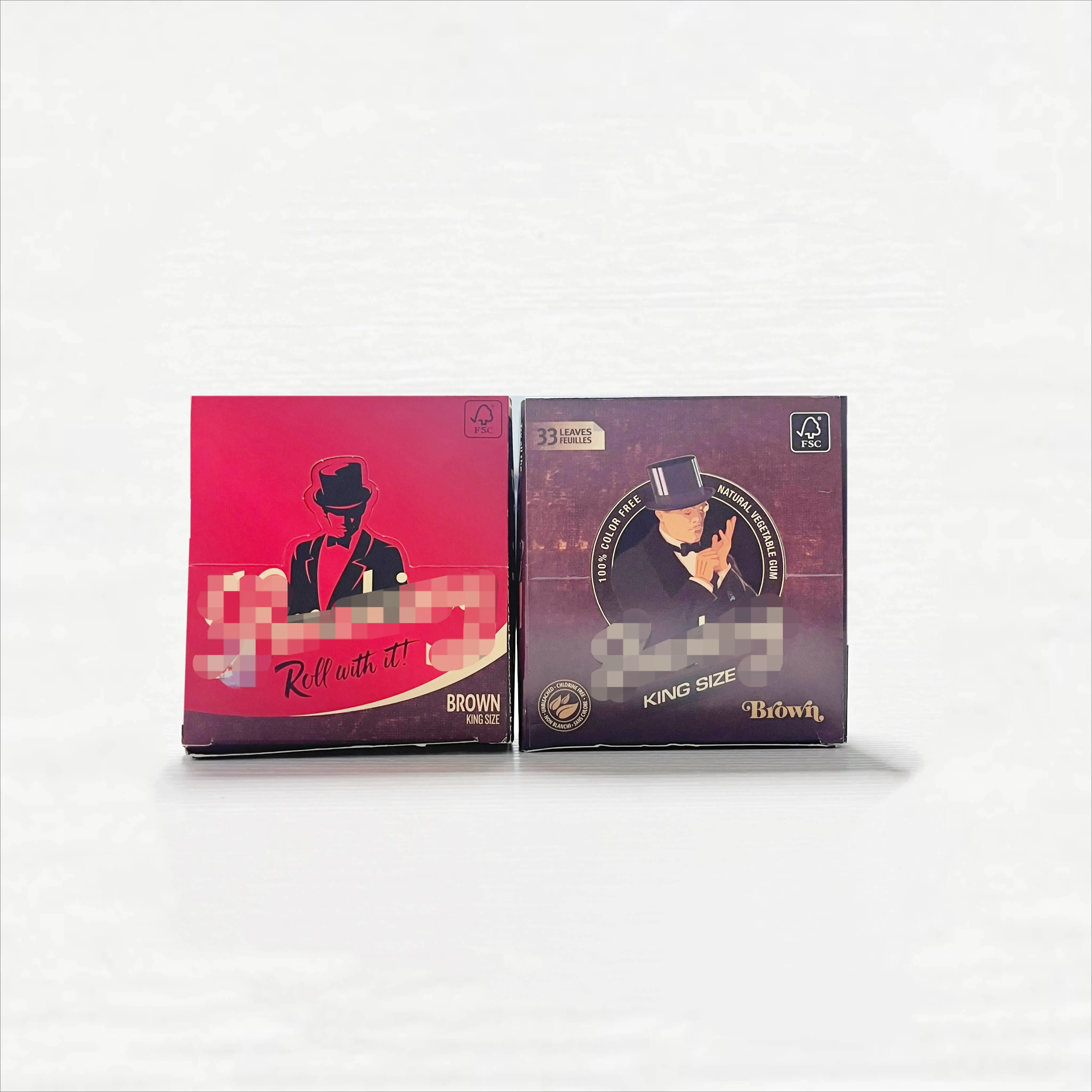 Classic Sm0king Brown Slim Smoking Paper Roll 33 Leaves Rolling papers and Smoking Cigarette Accessories