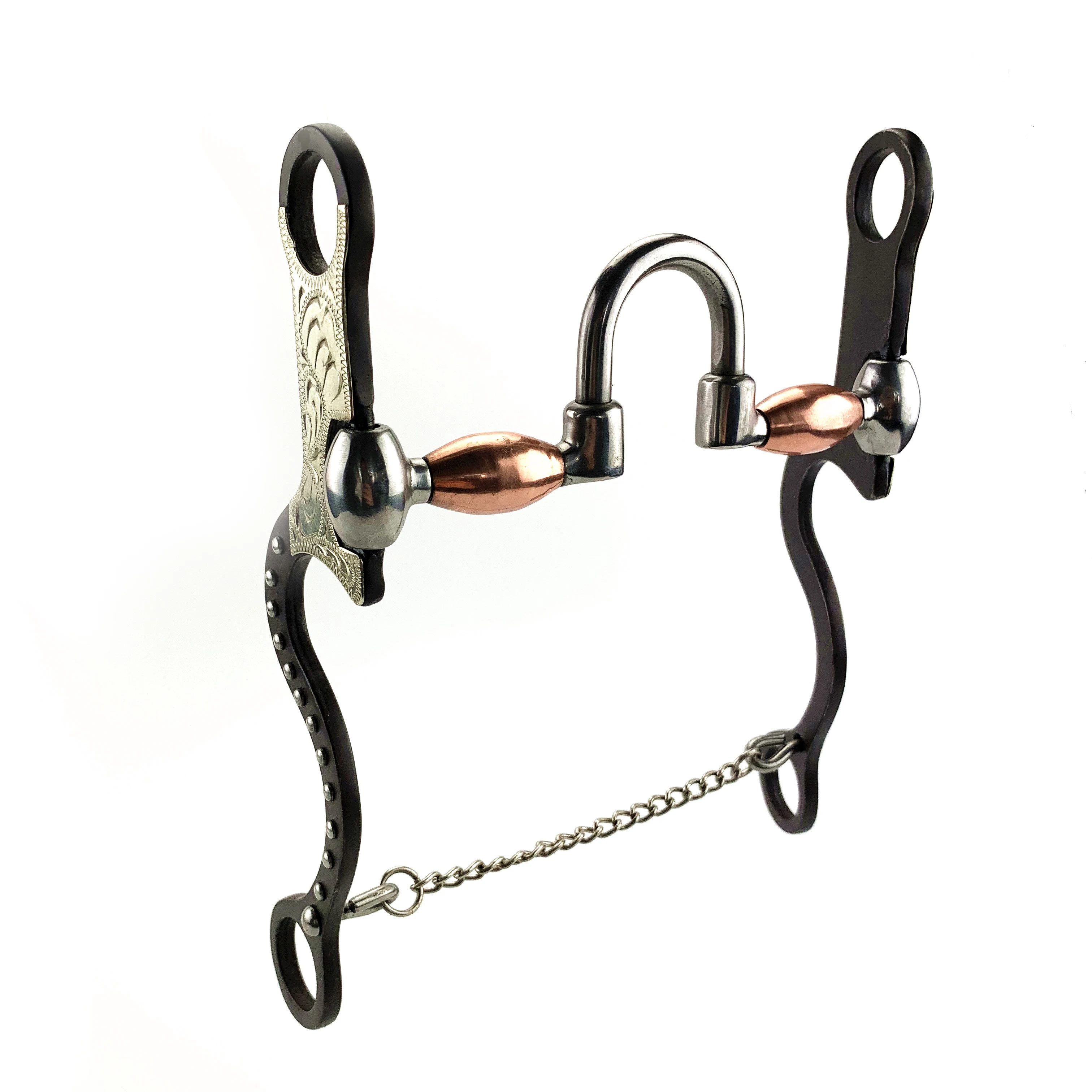 Antique Correction Mouth Bit with Copper Roller On Bars