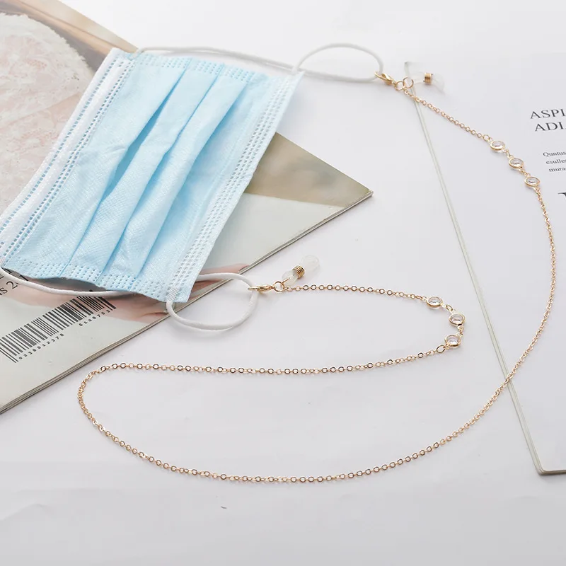 
New Fashion Multifunctional Pearl Metal Sunglasses Chain face masking chain Gold Jewelry Accessories 