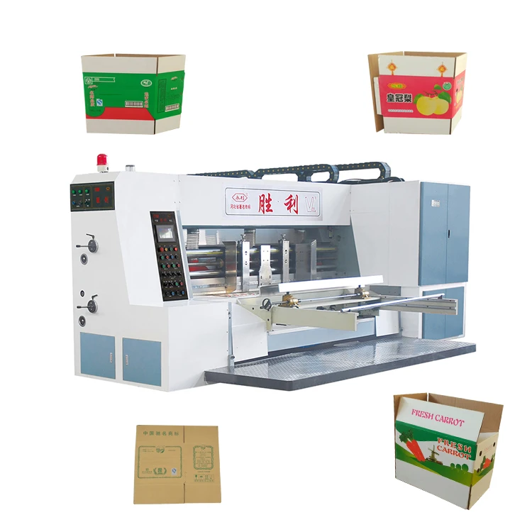 Full automatic 2 color carton printing slotting die cutting making machine