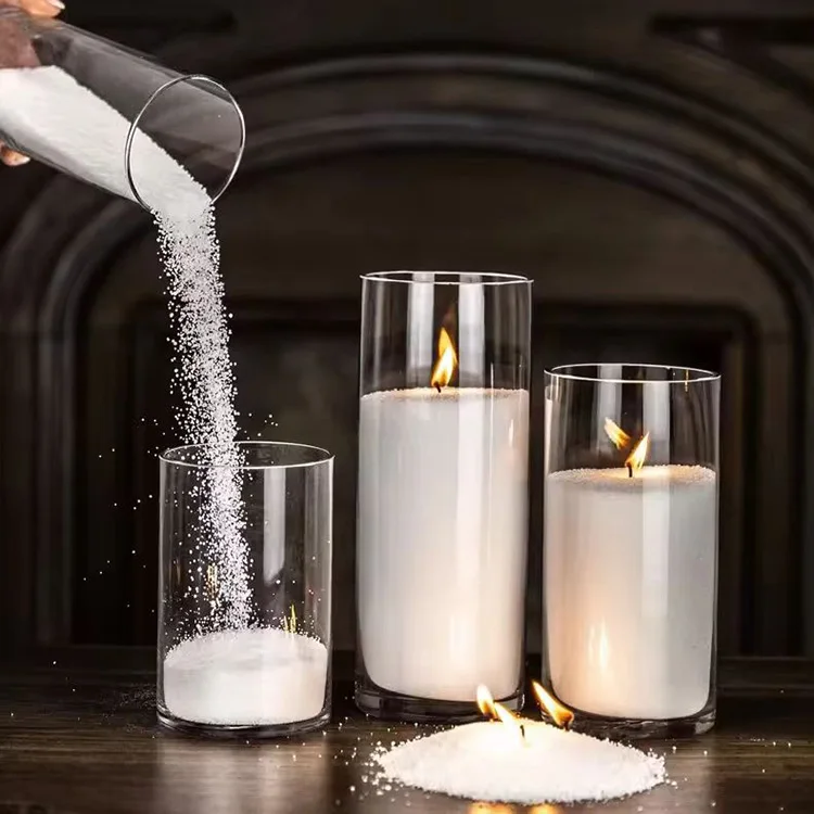 Wholesale high quality non toxic ecofriendly plant based scented candle-sand-wax wedding aromatic white pearl sand candle wax