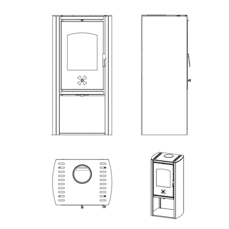 Modern freestanding real fire firewood fireplace widely used wood burning stoves for room heating