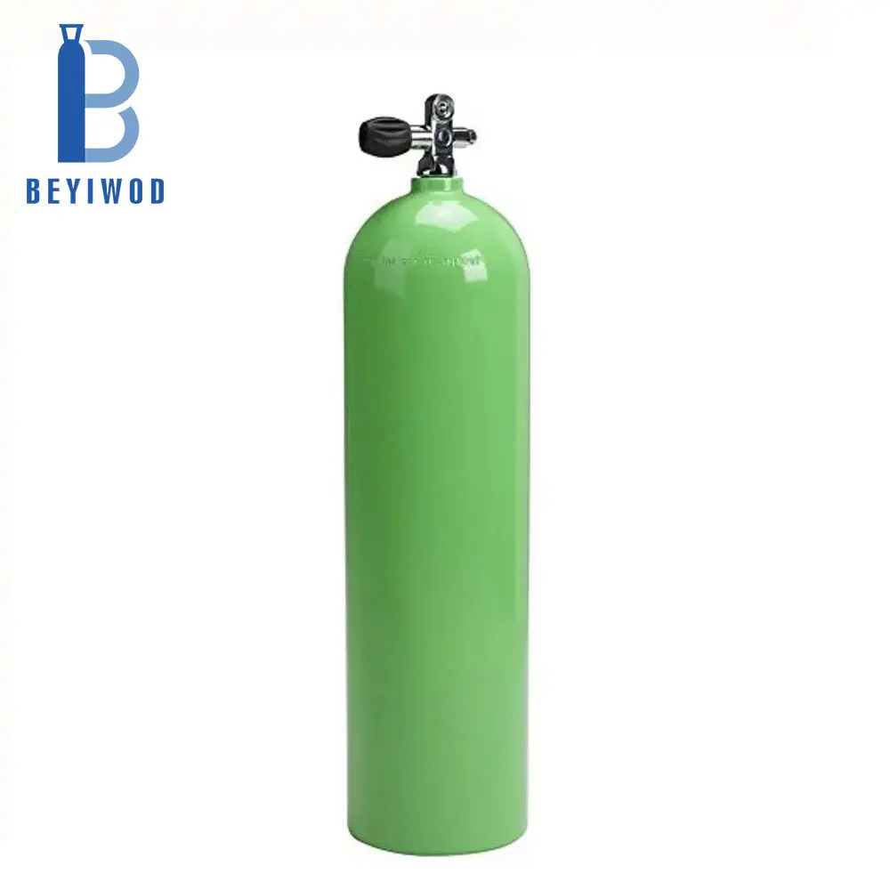 Diving Breathing Single Oxygen bottle aluminum cylinder S80 80cuft 11,1 Liter 207 Bar with Din/Yoke Valve