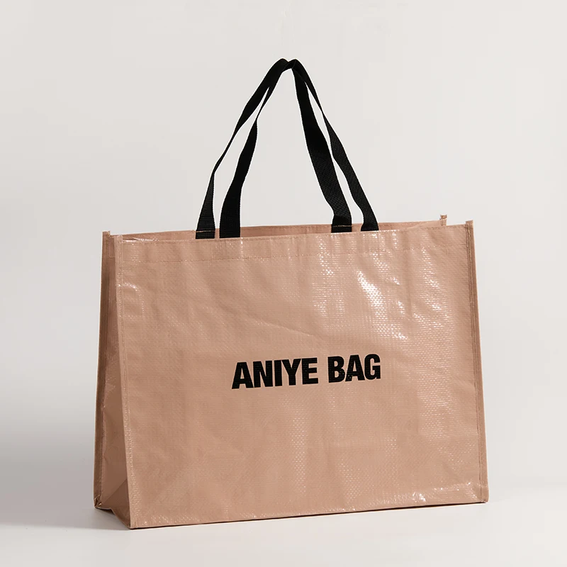Eco friendly waterproof pp woven shopping bag recyclable laminated pp woven tote bag