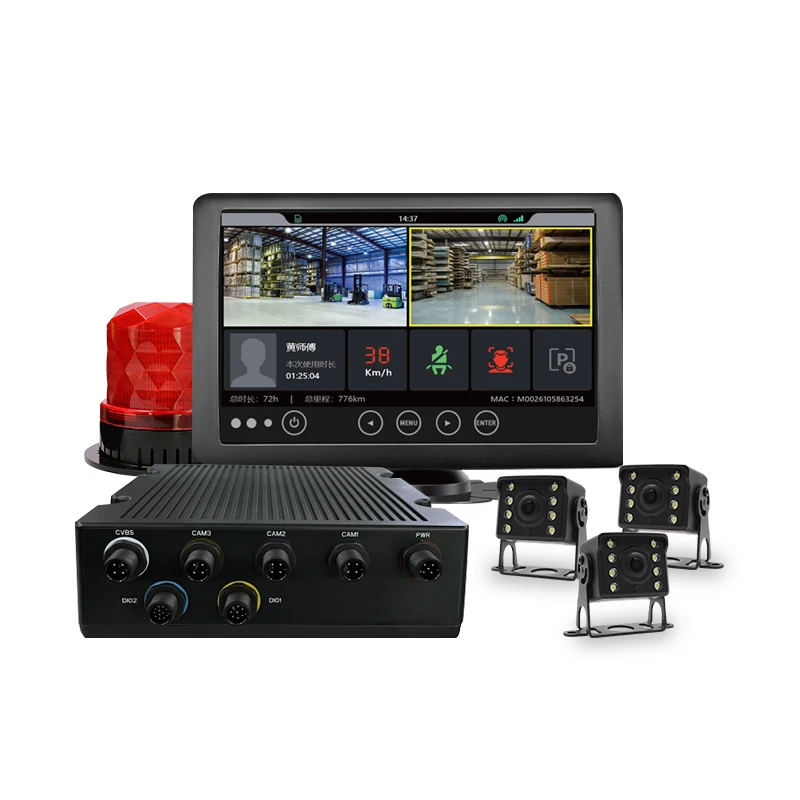 Factory warehouse forklift safety management AI-based pedestrian detection collision avoidance system