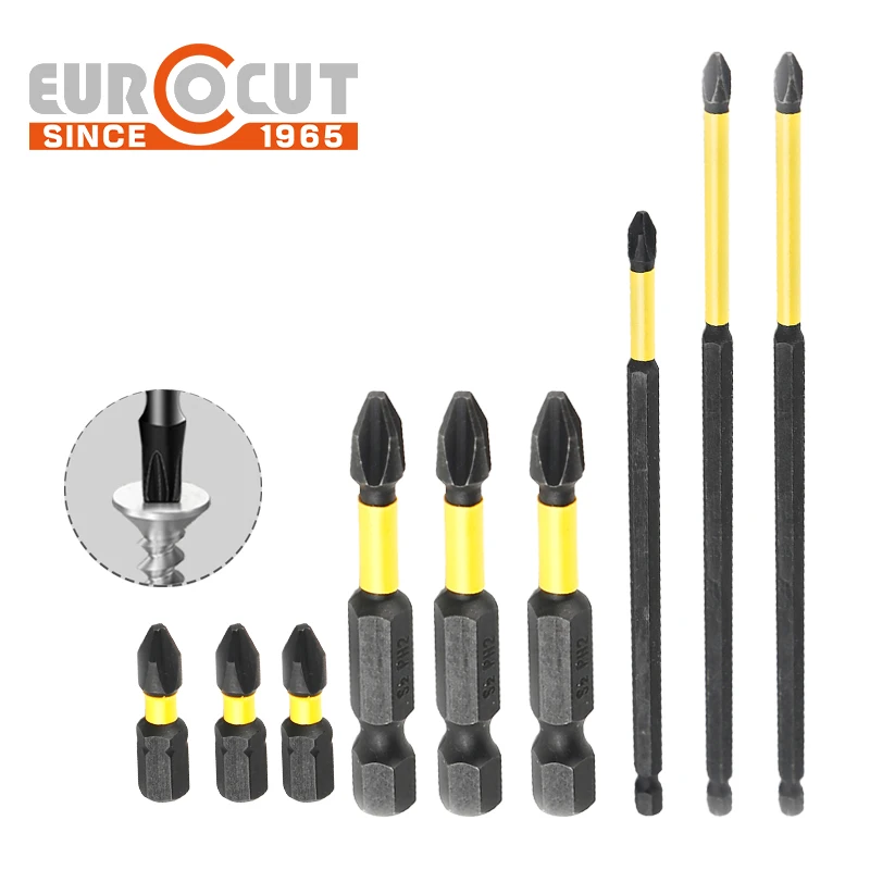 EUROCUT Big Kit Hex Screwdriver Drill Bit Kit Multiple Collocation Impact Screwdriver Bits Drill Bits Set