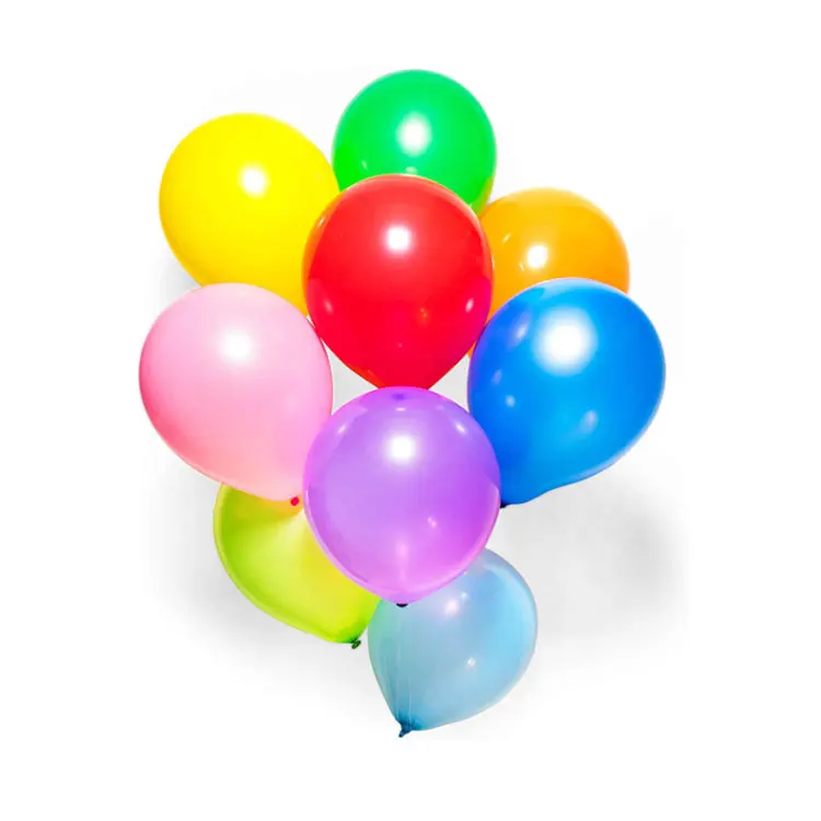 12 Inches Assorted bright colors made with strong multicolored latex rubber parti Balloons