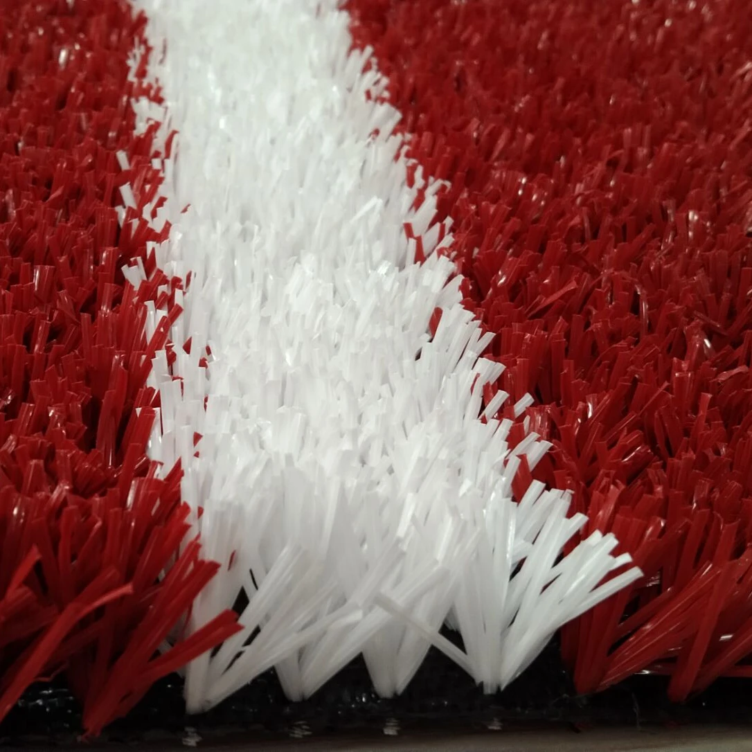 Meisen Red Artificia Grass for School Runway Track Playground Colorful PE filament Fibrillated 20mm Sports Flooring Turf Carpets