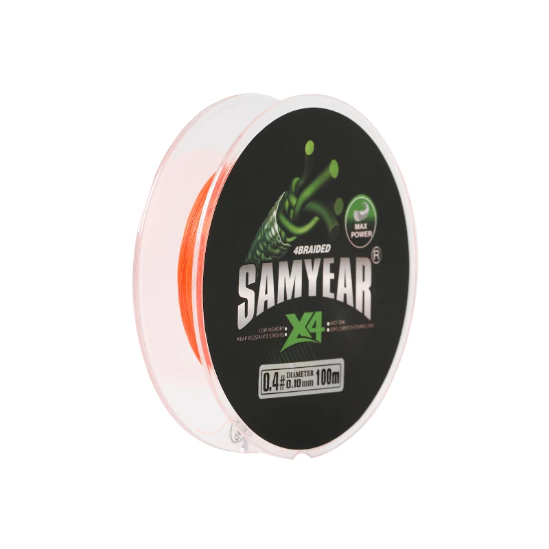 SAMYEAR Factory High Strength 100m 4 Strands Braided Wire Fishing Line 8LB Blue Camo Fishing Line