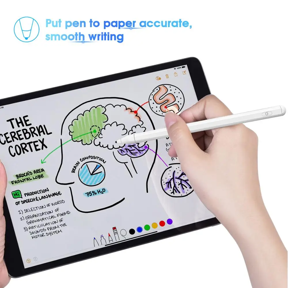 Магнитный активный стилус ручка для iPad Pro рисования Apple карандаш силиконовая оригинальная 3-го