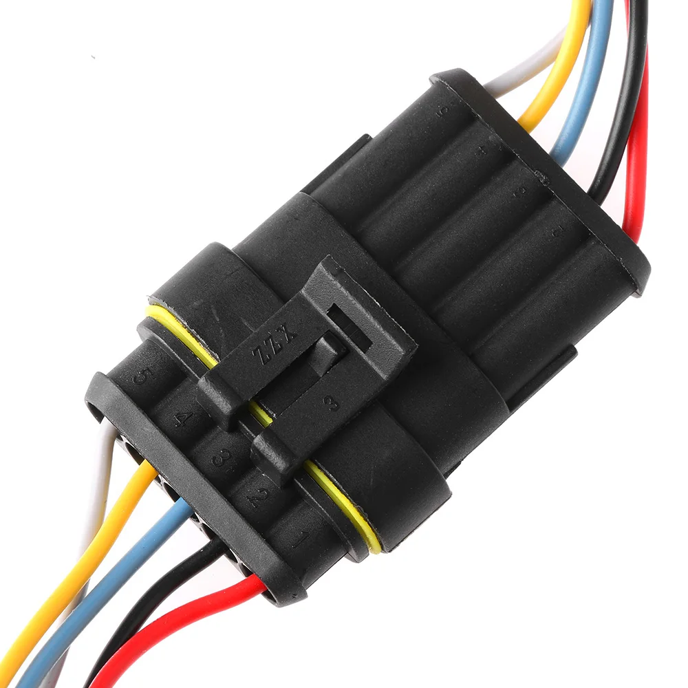 New 1/2/3/4/5/6 Pin Car Waterproof Electrical Connector HID Plug with Electrical Wire Cable Auto Truck Wire Harness