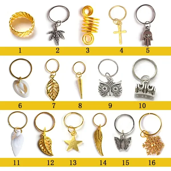 Wholesale Price Loc Jewelry Braid Crochet Accessories Hair Beads Jewelry For Braids African Hair Jewelry For Dreadlock