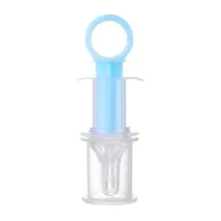 Silicone Baby Liquid Medicine Feeder Dispenser Fruit Food Feeder With Oral Syringe and Clear Scale