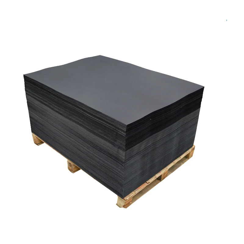 180gsm 250g 300gsm высокопрочный Рециркулированный 0 9-3 мм черная бумажная доска односторонний черный картон для упаковка и