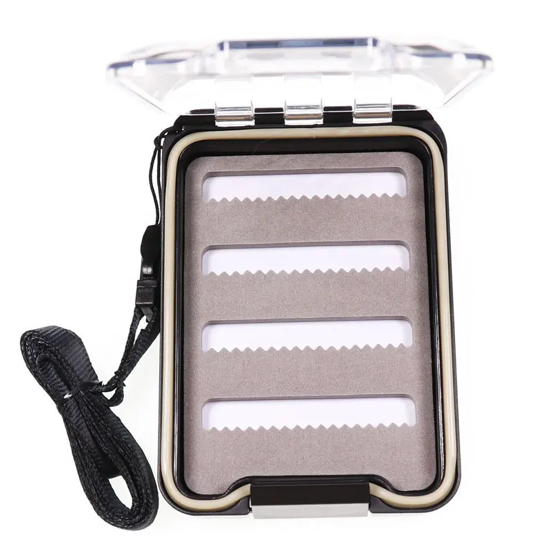 Waterproof Pocket Slit Foam Insert Fly Fishing Trout Salmon Hook Box Premium Plastic Transparent Cover Nymphs Lure Boxes