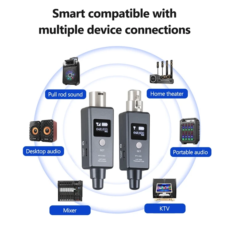 Профессиональный UHF Беспроводной xlr адаптер для динамика цифровой микрофон проводной беспроводного аудио