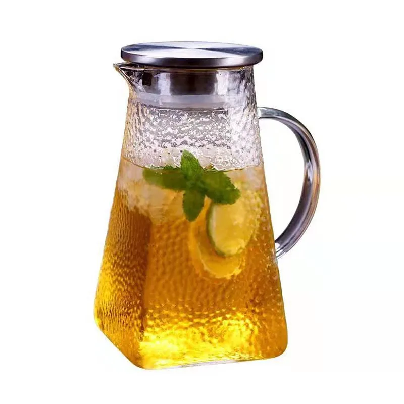 2023 Glass Water Jug Glass Water Pitcher Hot Sale Borosilicate Heat Resistant Clear Glass Water Pot