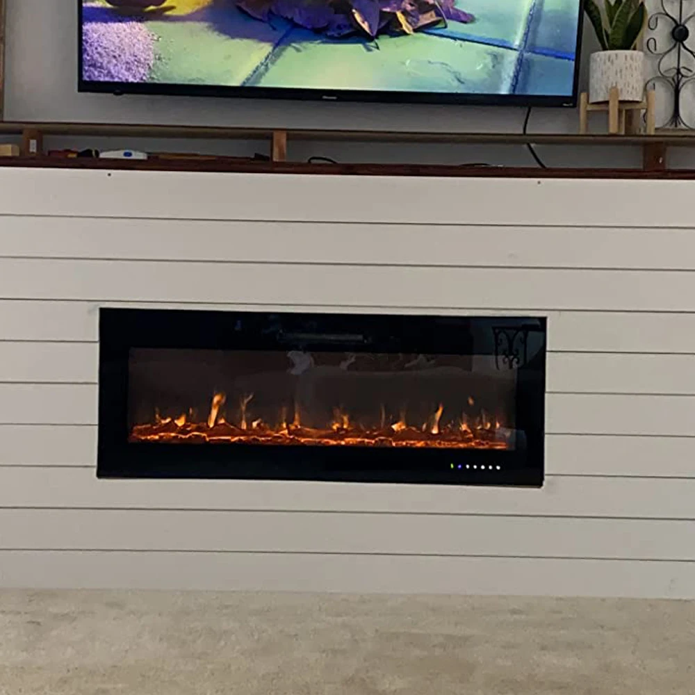 best black 60 inch recessed wall surface mounted electric fireplace suite bunnings design ideas under tv or with mantel