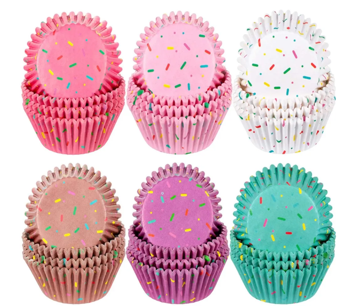 Christmas Candy Cupcake Liners Colorful Paper Baking Cups Cupcake Wrappers Wraps Muffin Case Trays
