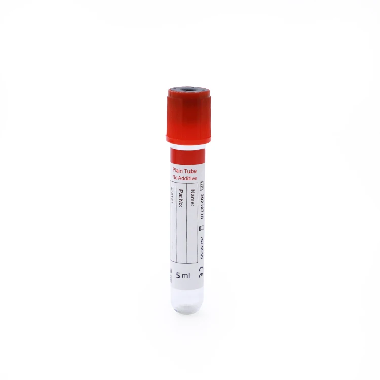 Vacuum Blood Collection Tubes Plain Tube 10ml Tube Red Tops Plain Women