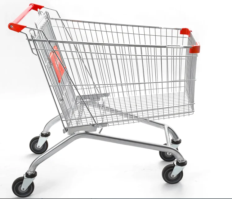 European Steel Shopping Cart Shopping Trolley For Supermarket
