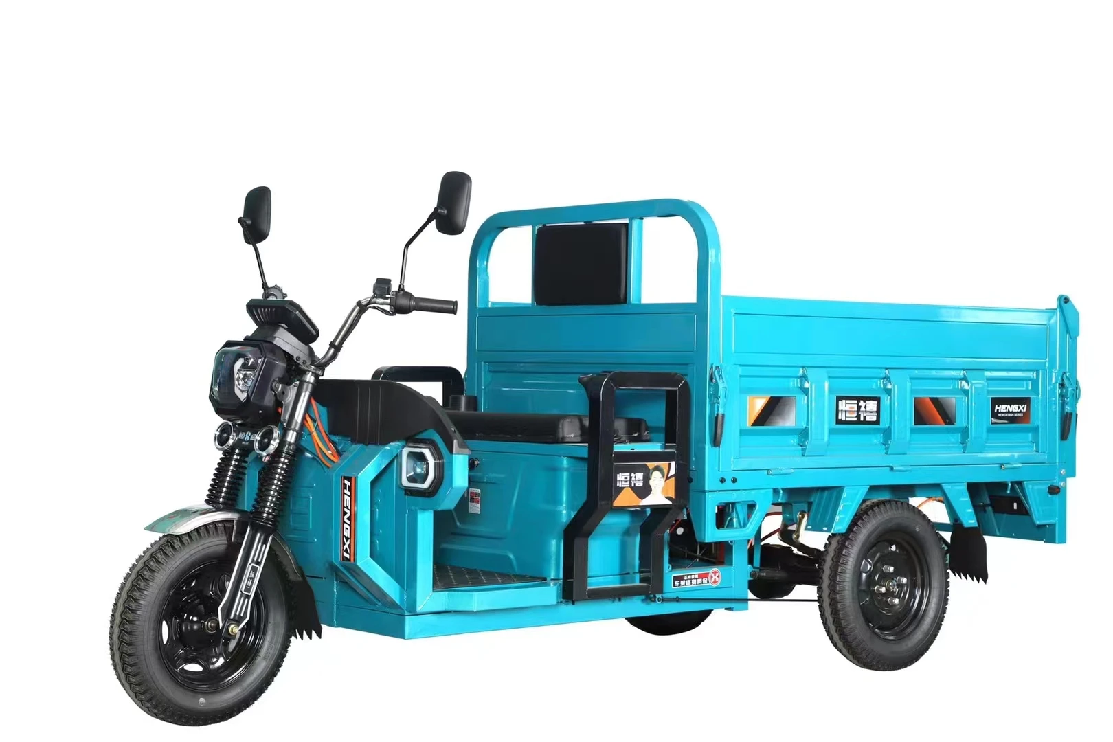 High Power Heavy Load Electric Tricycles 1000W 60V Open Body Cargo Dump Trike For Agricultural Freight Transport