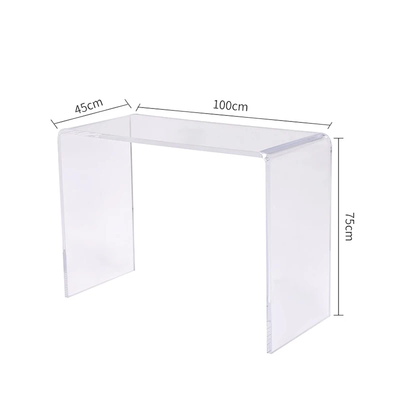 Transparent Acrylic Office Desk, Acrylic Computer Desk, U-Shaped Acrylic Furniture