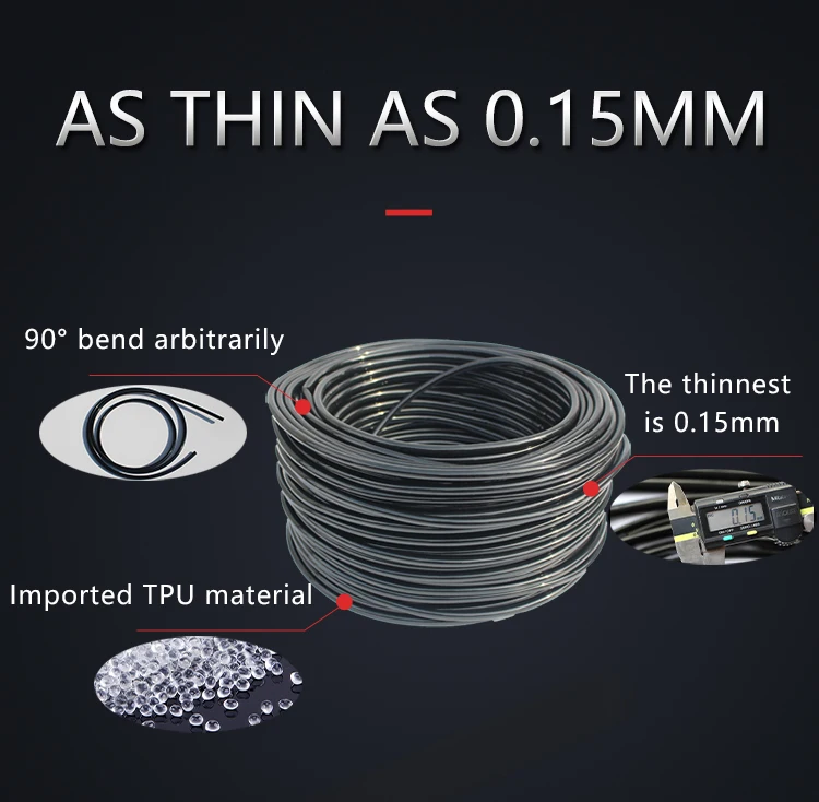 High Pressure  Black TPU Medical Grade Flexible Hose