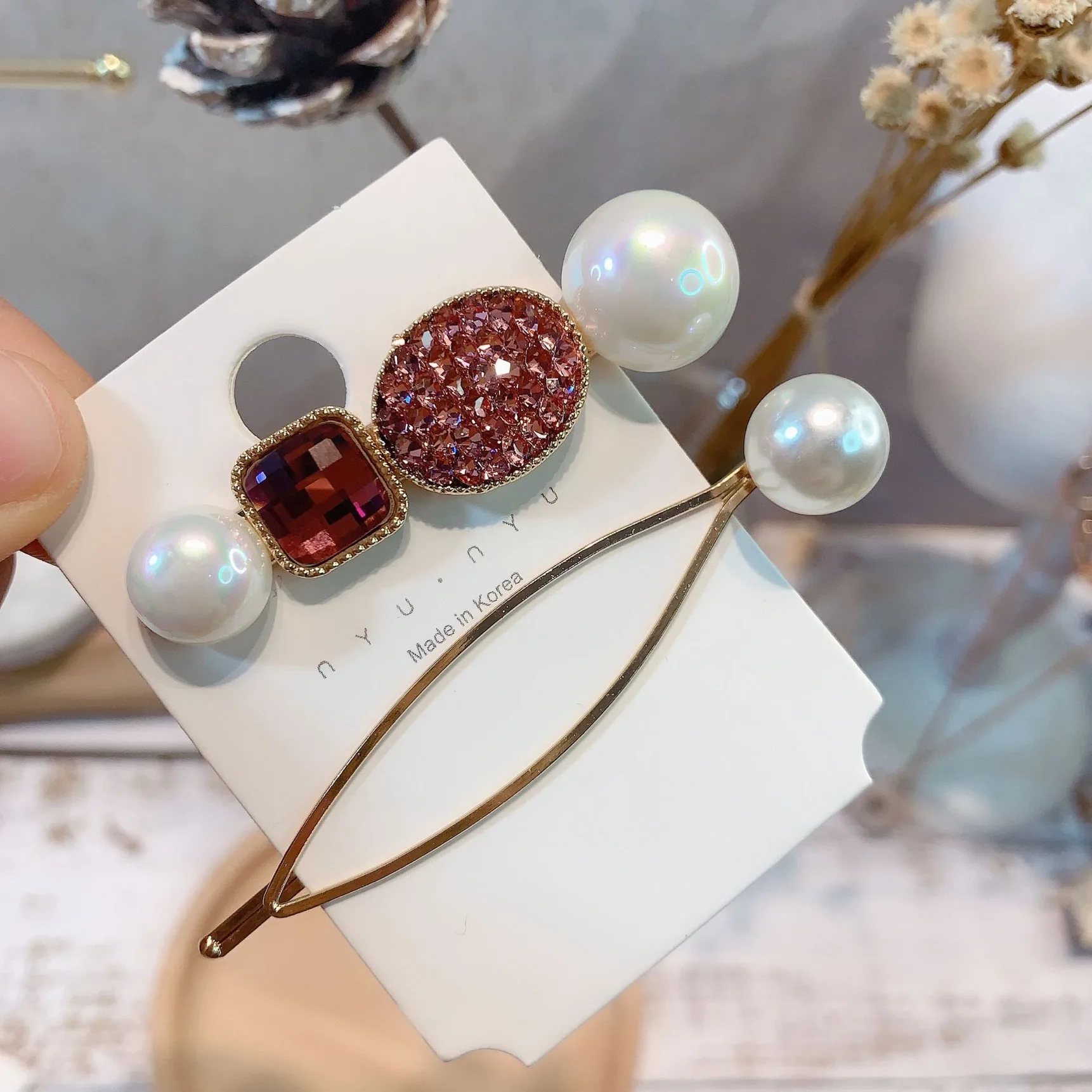 cute gold plated hair clips butterfly