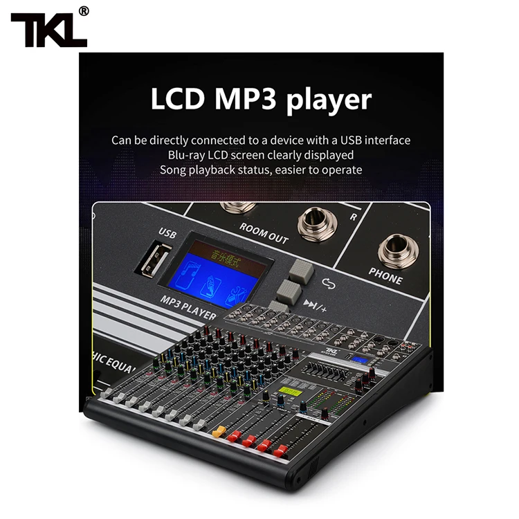  TKL контрольно-16-канальный профессиональный аудио микшерный пульт с USB DJ микшерная консоль AUX запись сценическое