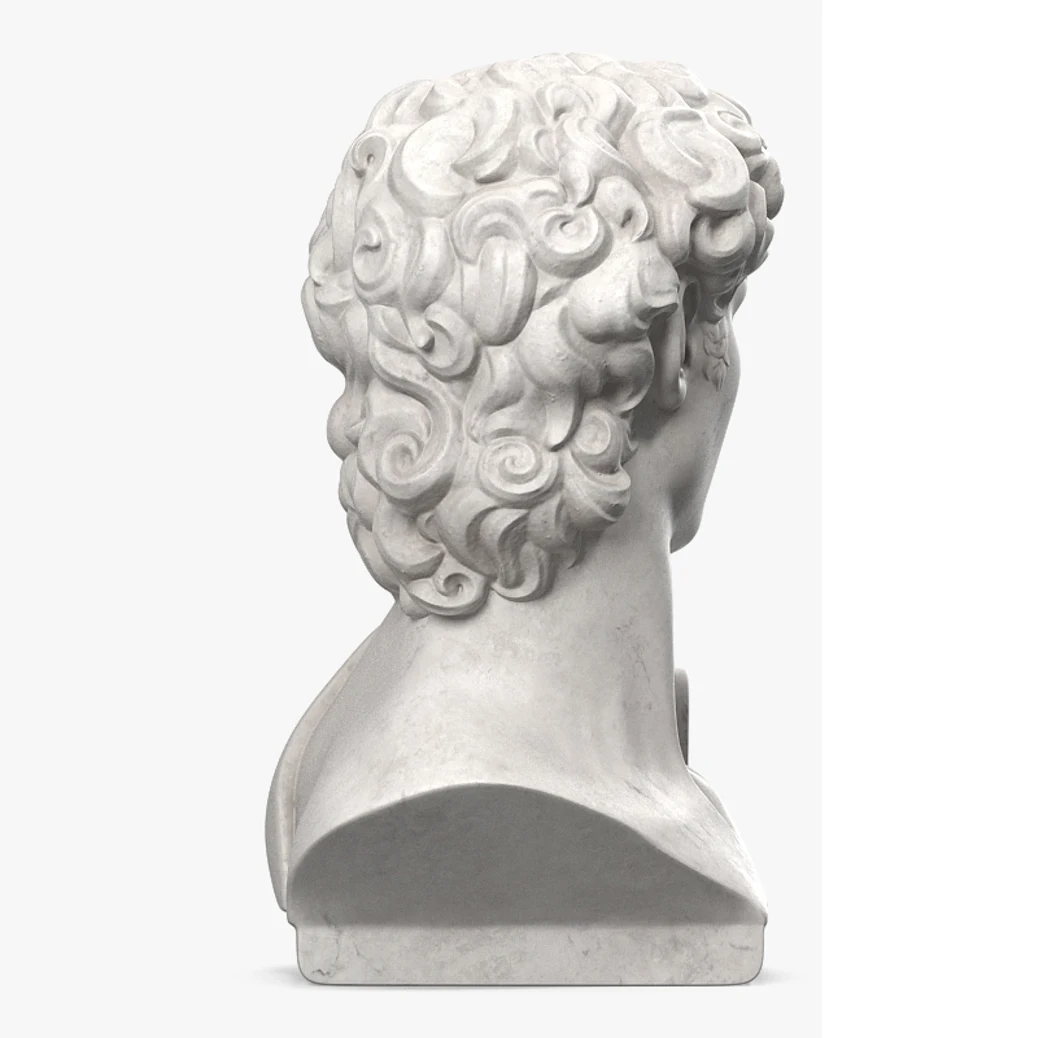 polymer custom Rapid Prototype SLA SLS 3D Printing Service 3D Model for bust of david beautiful marble statue