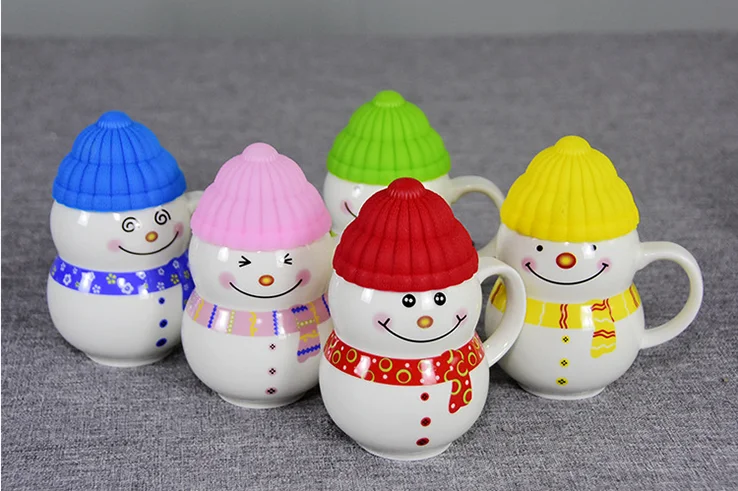 2019 Super September new product Christmas gift ceramic cartoon water cup snowman gift cup
