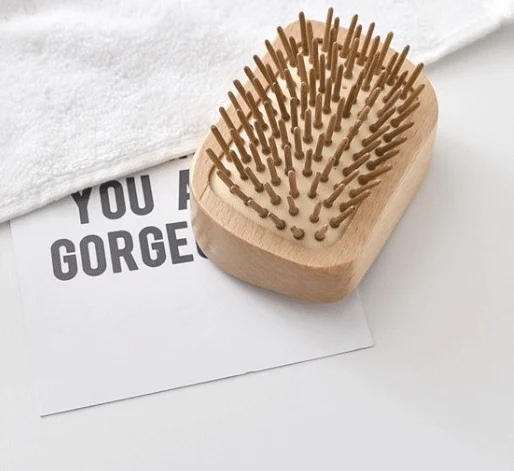 British Beech  Wood  without handle steel needleneedle air cushion air bag massage comb