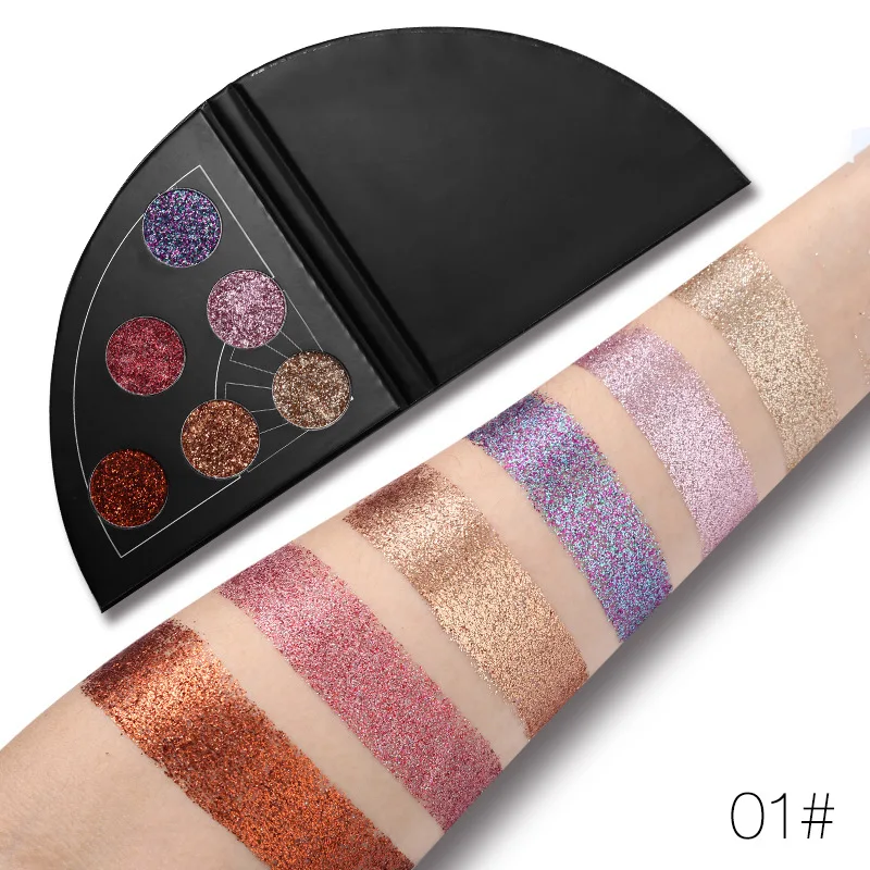 Private Label Cosmetics Shaped Glitter High Pigment Diamond Eyeshadow Meakeup Palette