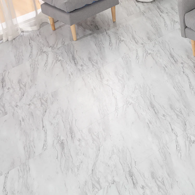 Flooring Distributors Quality Cooperation Factory 12 * 12 Marble Style Dry Back LVT Flooring Self Adhesive PVC Flooring