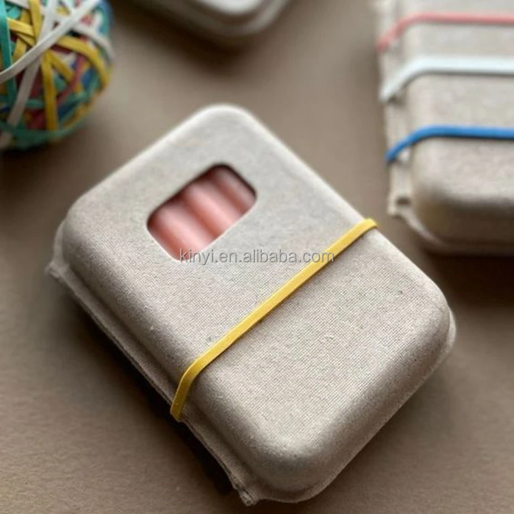 Recycled Corrugated Paper Pulp Molded Eco friendly Box Packaging for Cosmetic Skincare Soap Box Packaging