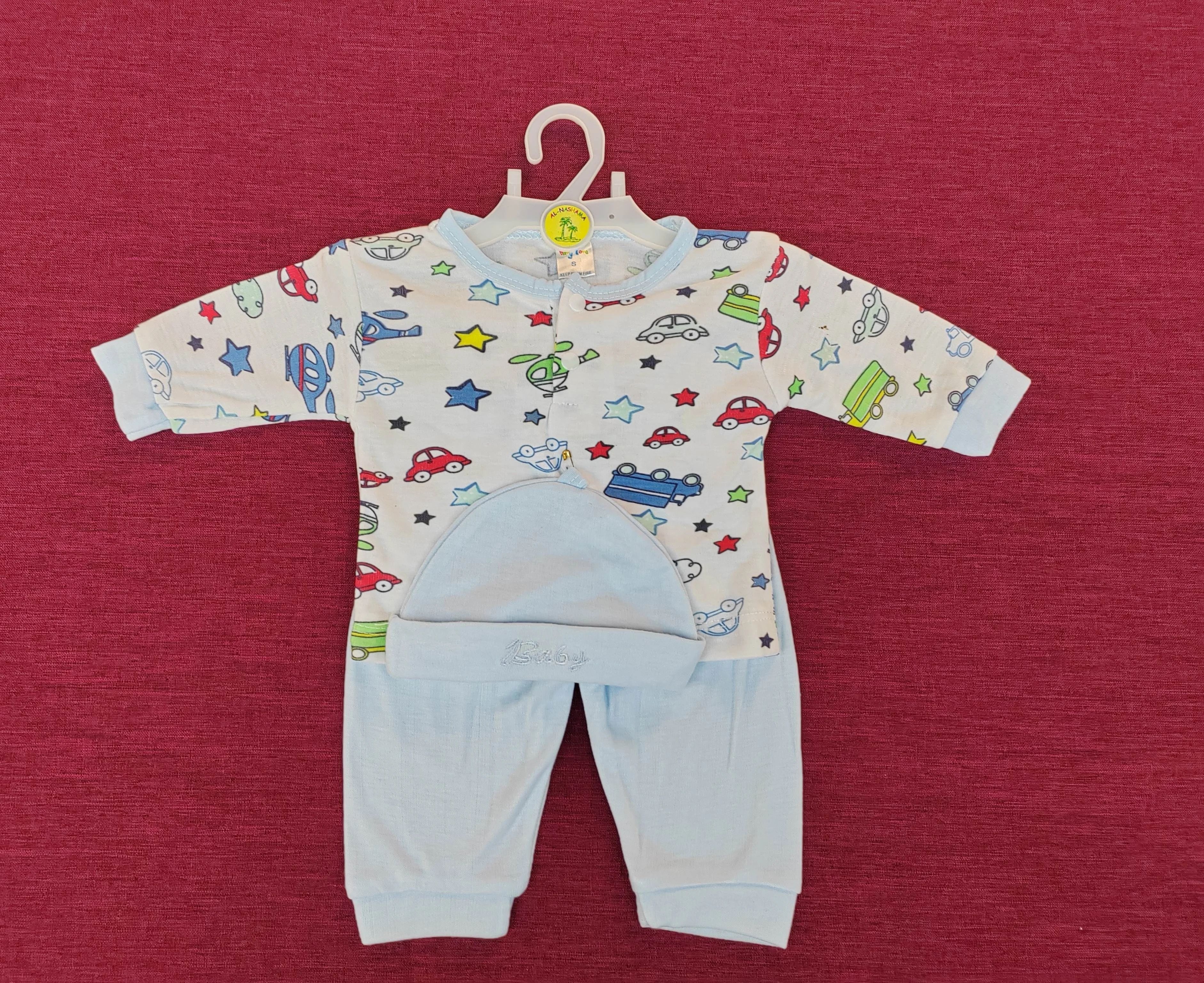 Newborn Baby clothes Sets spring Autumn Sleeve Knitted Cotton Tops Boys Girls 3 Pieces Baby Clothing Quantity OEM