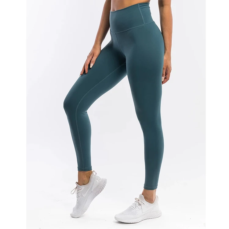 Logo Print Wholesale Stylish Yoga Sport Wear High Waist Compression Scrunch Bum Legging