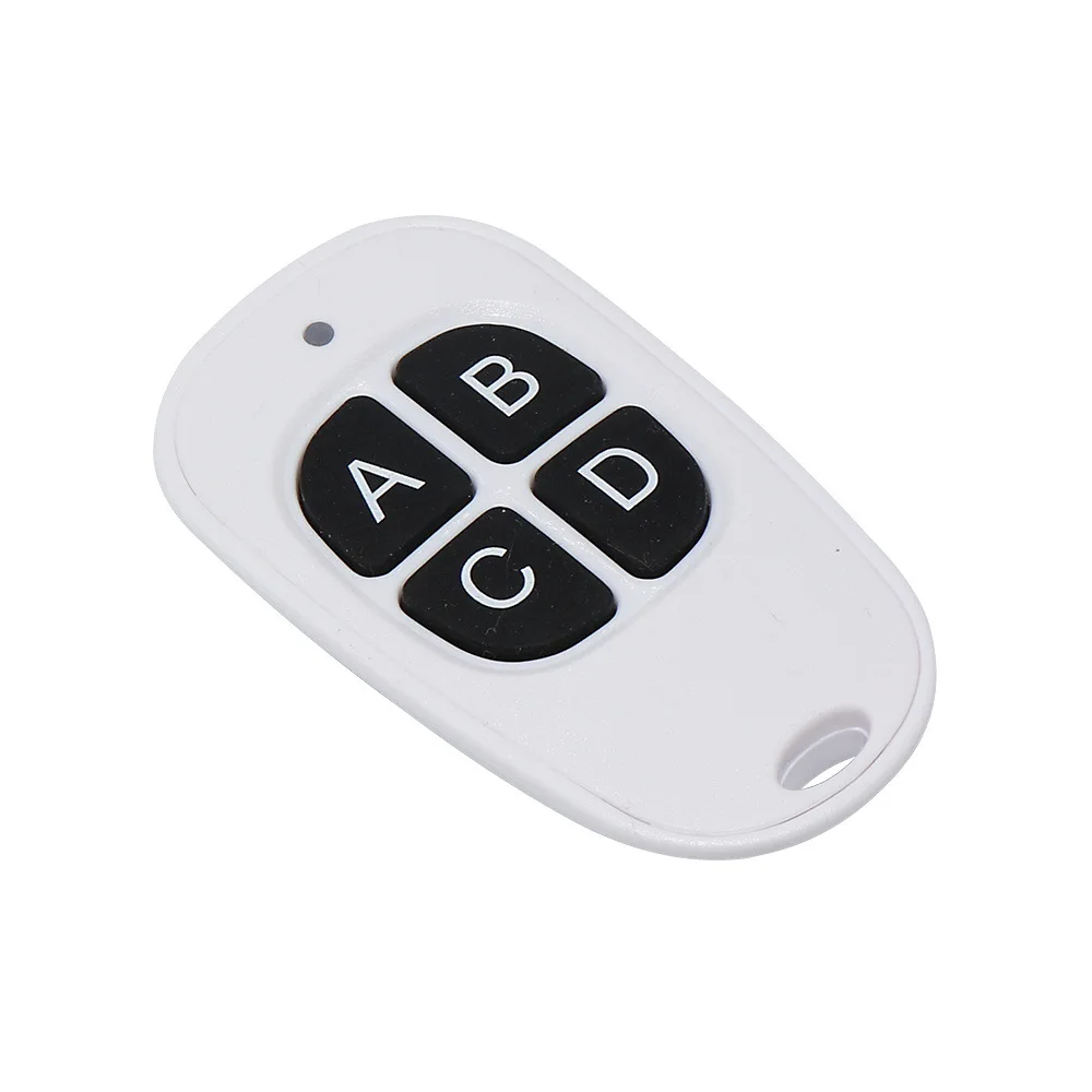 White 1 2 3 4Button Remote Control Wireless for Alarm 433MHz Single Channel Garage Door Learning Code Remote Control Transmitter