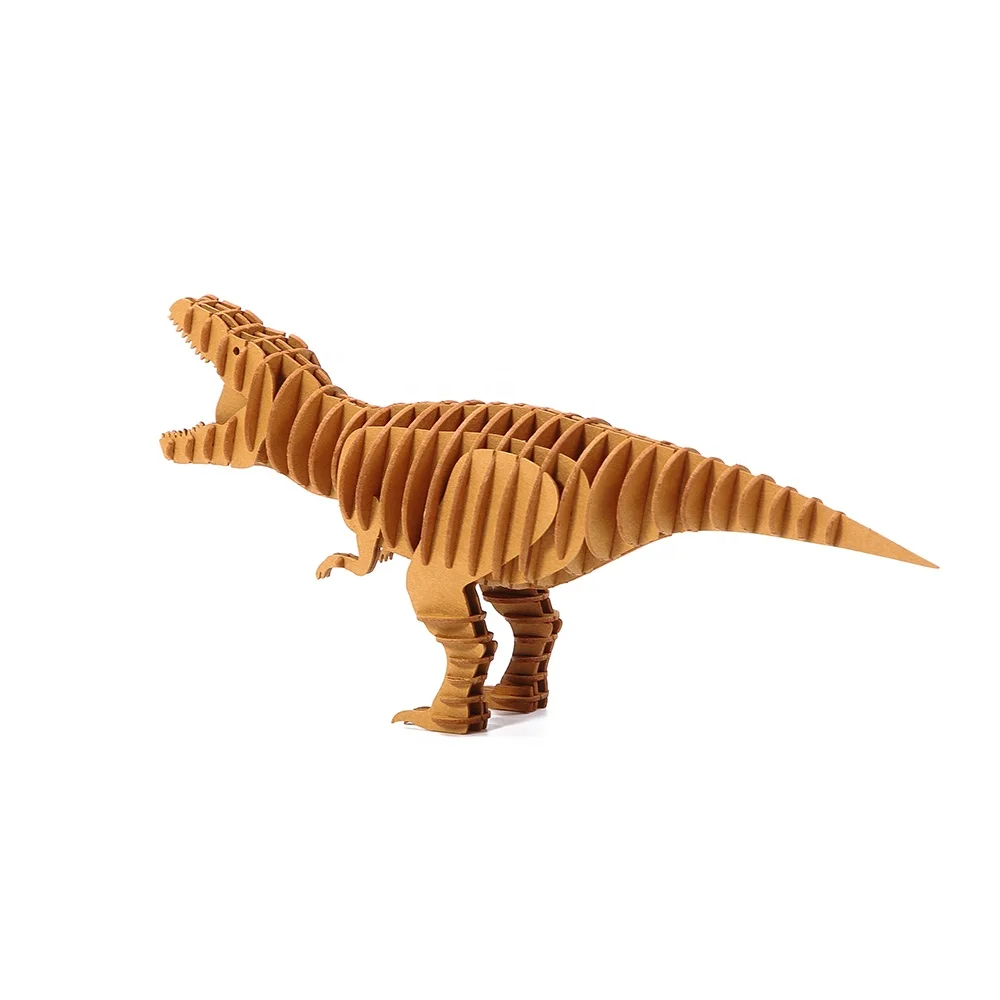 DIY Creative Dinosaur Paper Puzzle Model Toys Papercraft World 3D T-Rex Puzzle Tyrannosaurus rex Kits for Kid&Adults