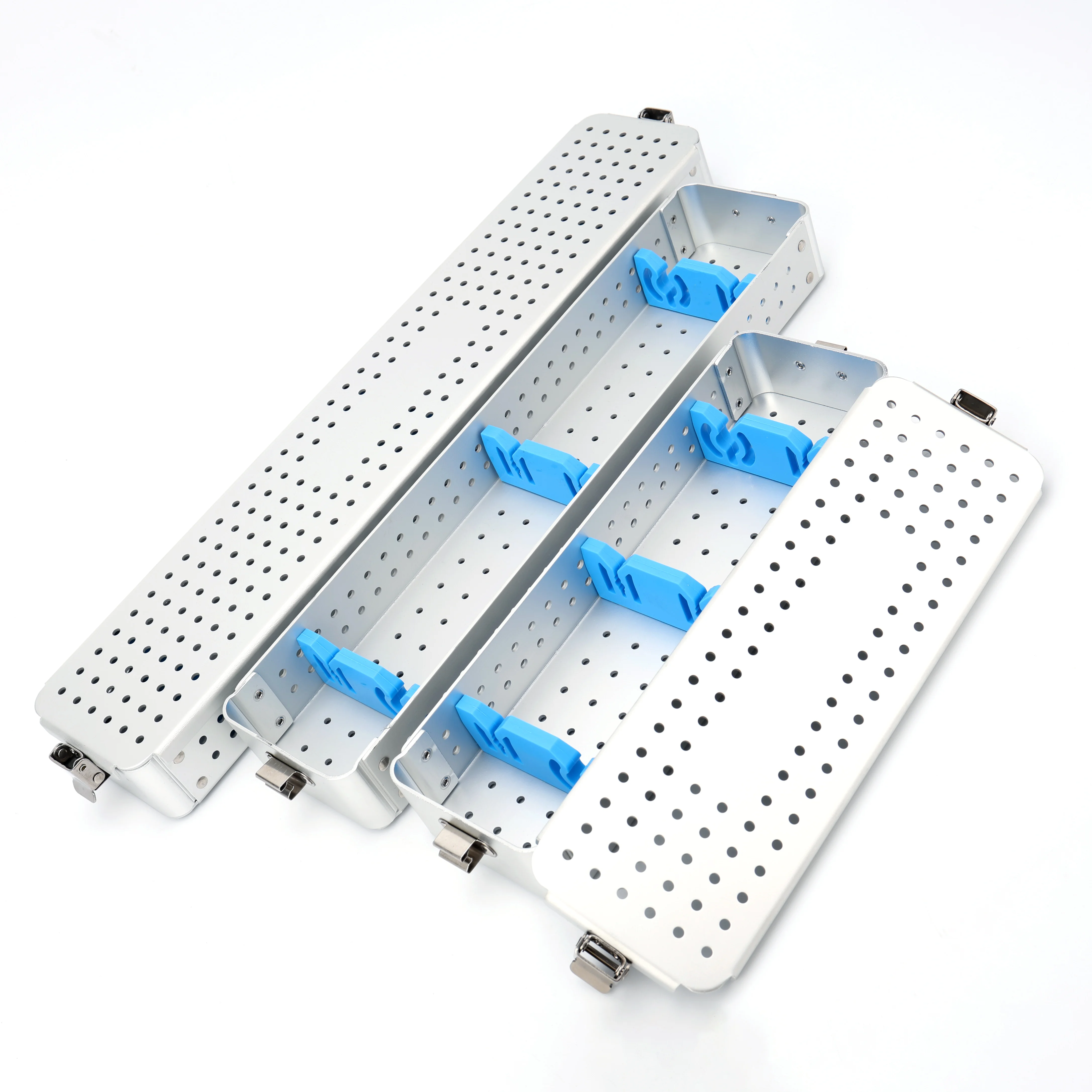 Factory aluminum box sterilization case, reusable aluminum surgical sterilization box aluminum box sterilization case