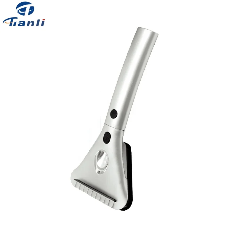 12 Volt Car Heated Ice Scraper Window Snow Shovel With Extendable Handle and LED light