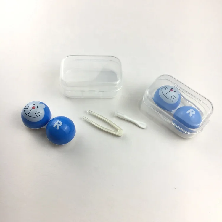 Portable small korea contact lens travel case promotional contact lens case for contact lens  P-1001