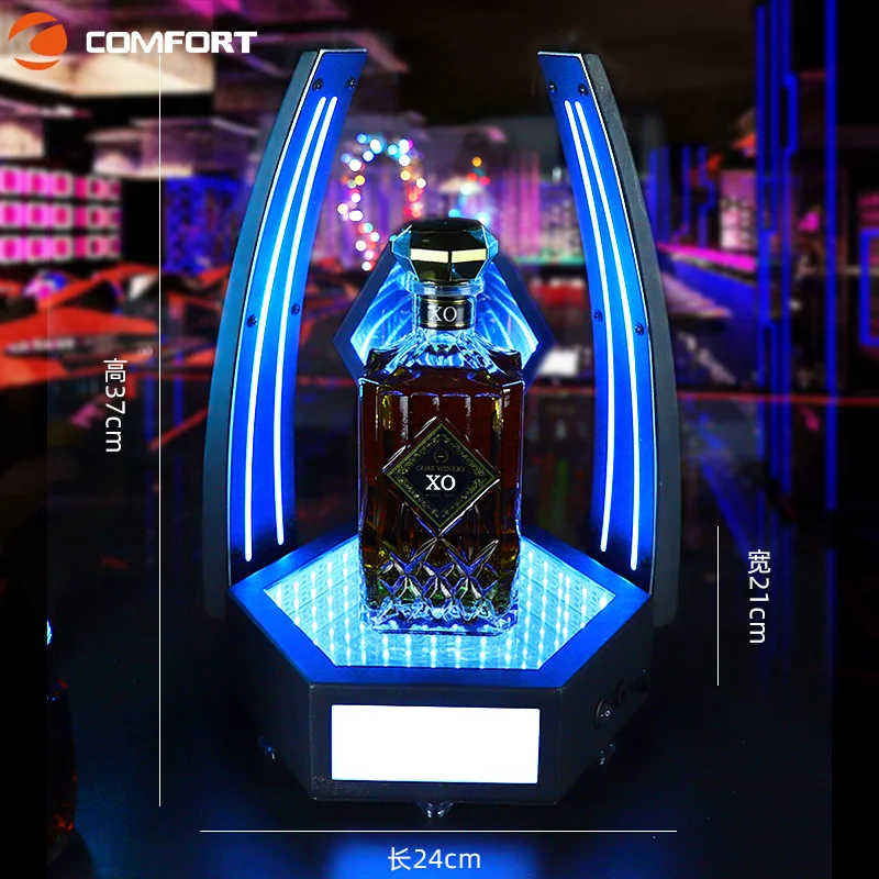 Acrylic Bar Lighted Liquor Beer Nightclub Display Rechargeable Wine Whiskey Vodka Bottles Glorifier