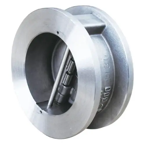 Sanitary Wafer Type Check Valve 304 316 Stainless Steel with Double Flap Welded Check Valve