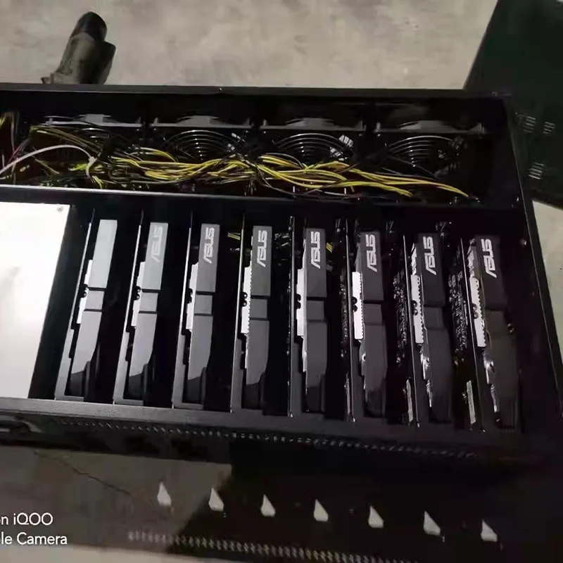 Used second hand Full set gigabyte ASU S XFX Sapphire OEM AMD RX 570 580 590 8GB 8 GPU graphics card Whole rig with case