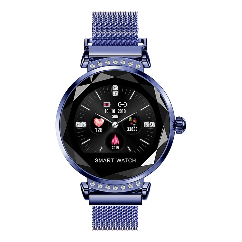 H2 Fashion Color Screen Women Smartwatch Fitness Tracking Mesh Belt Smart Watch 2020