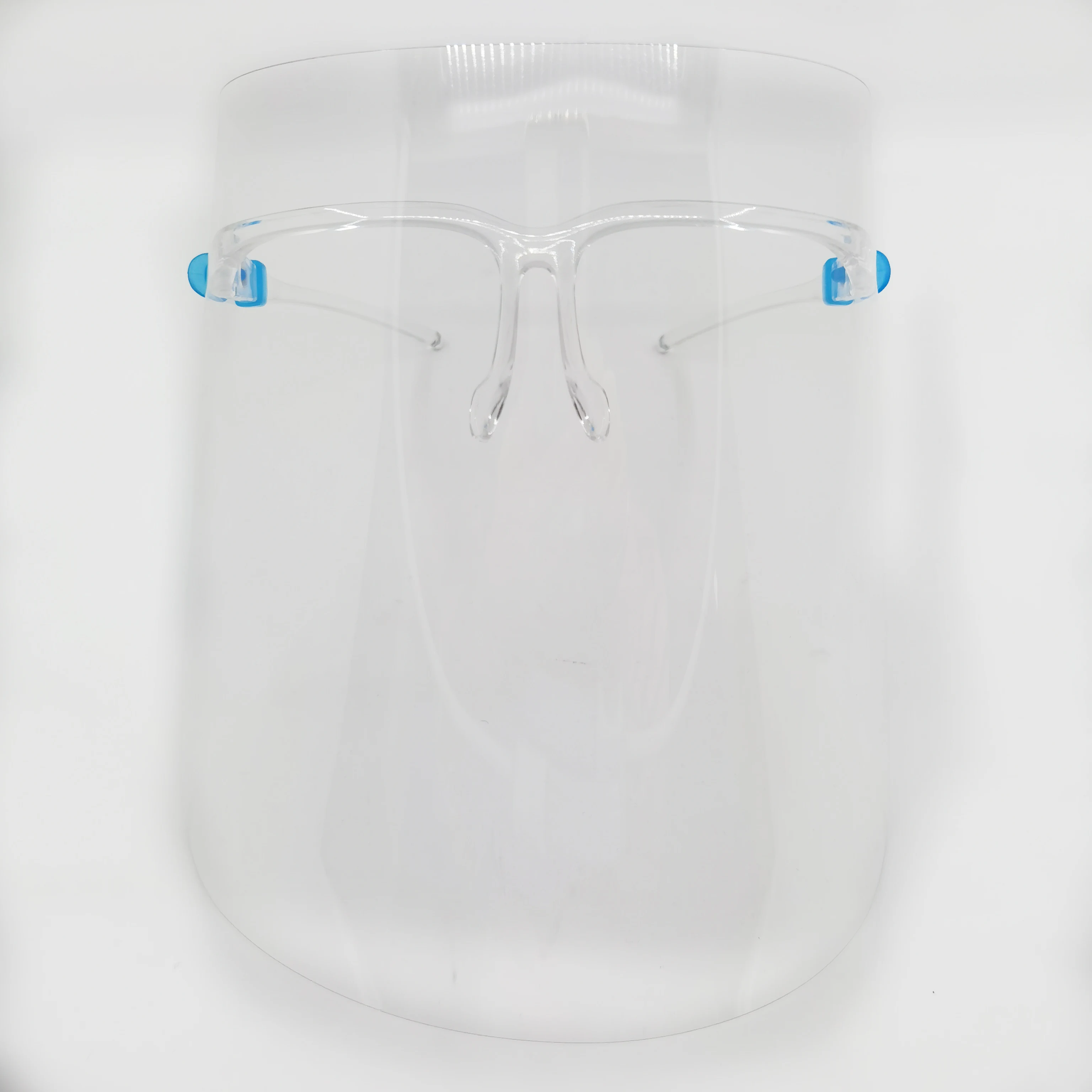 
Transparent Plastic Faceshield with Glasses Frame Protective Anti Fog Face Shield 